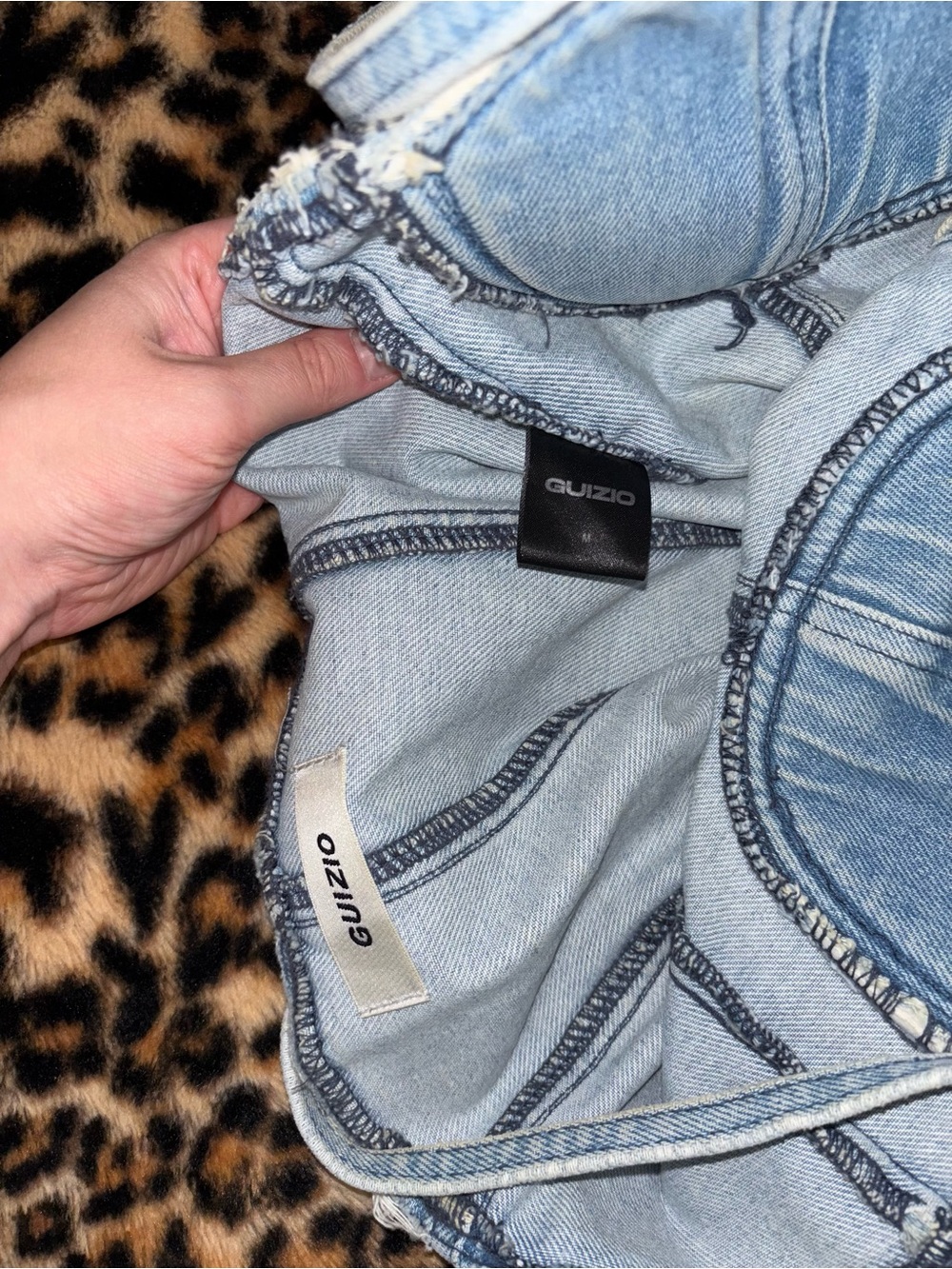 DANIELLE GUIZIO DISTRESSED DENIM BUTTON TOP - Picture 6 of 6